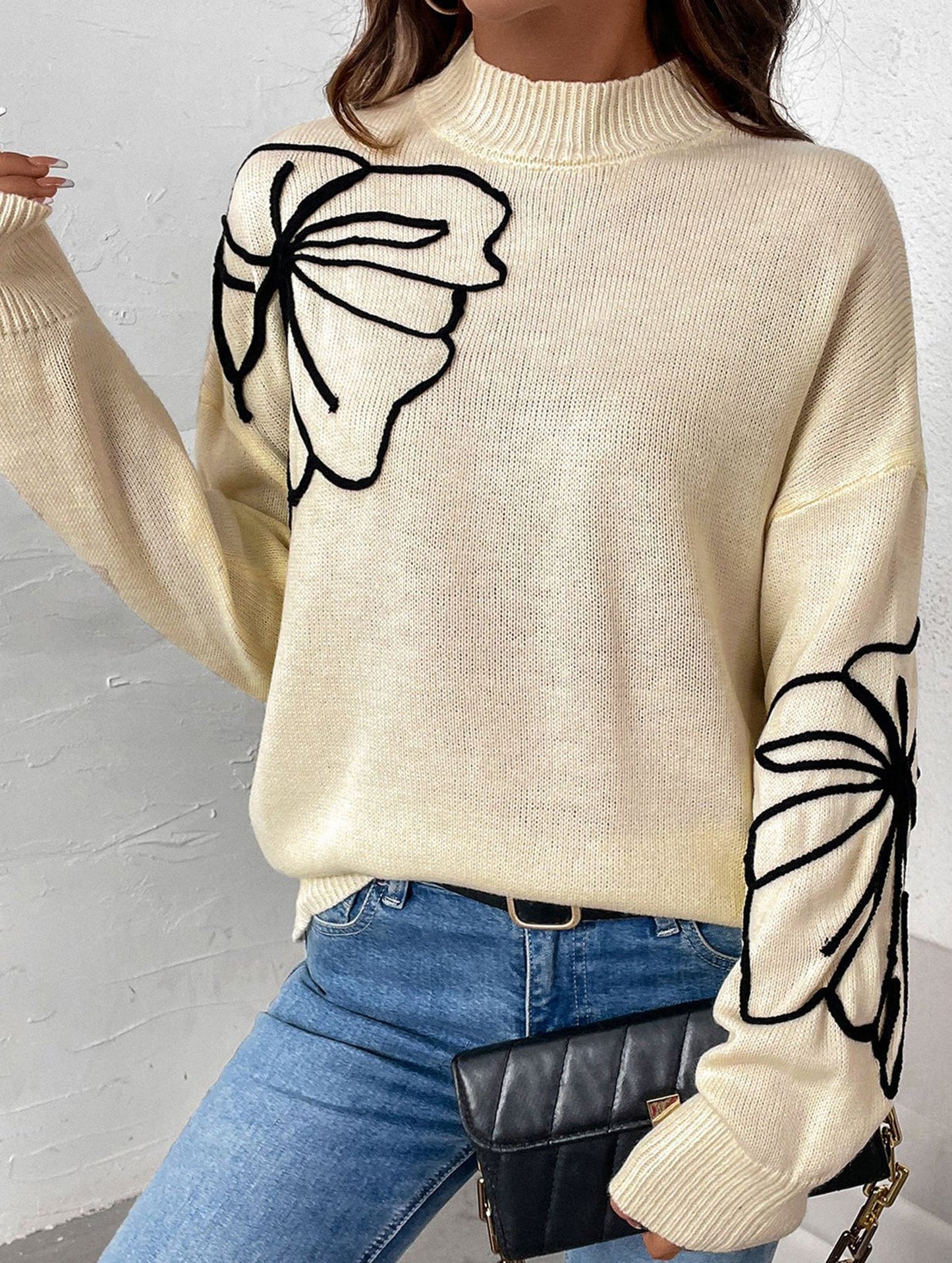 Half-turtleneck sweater