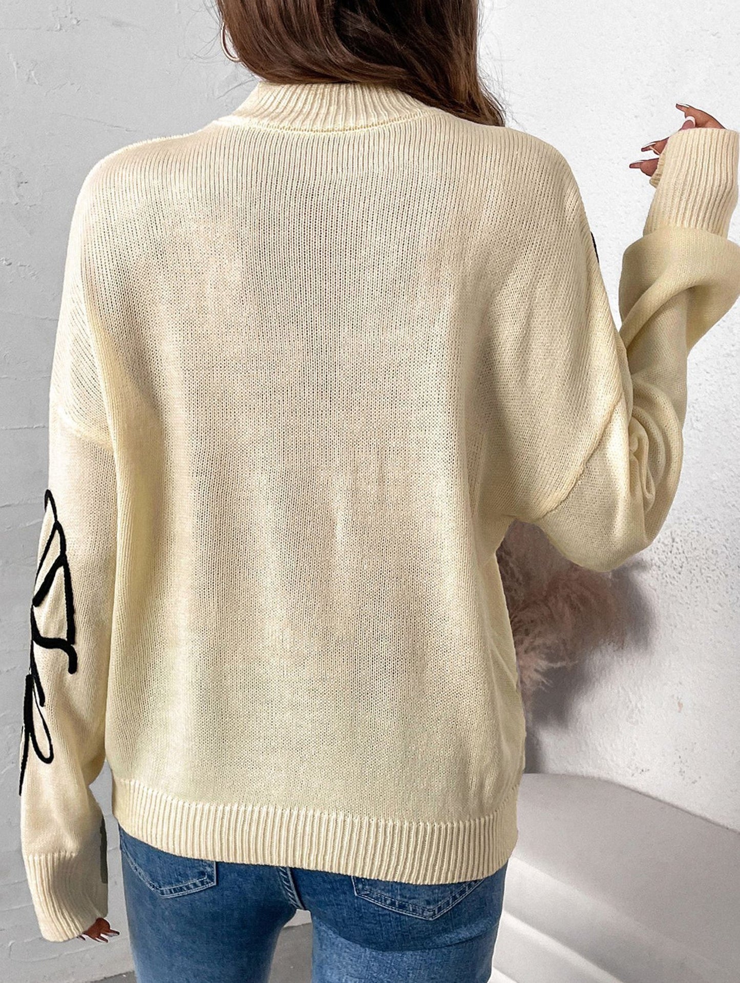 Half-turtleneck sweater