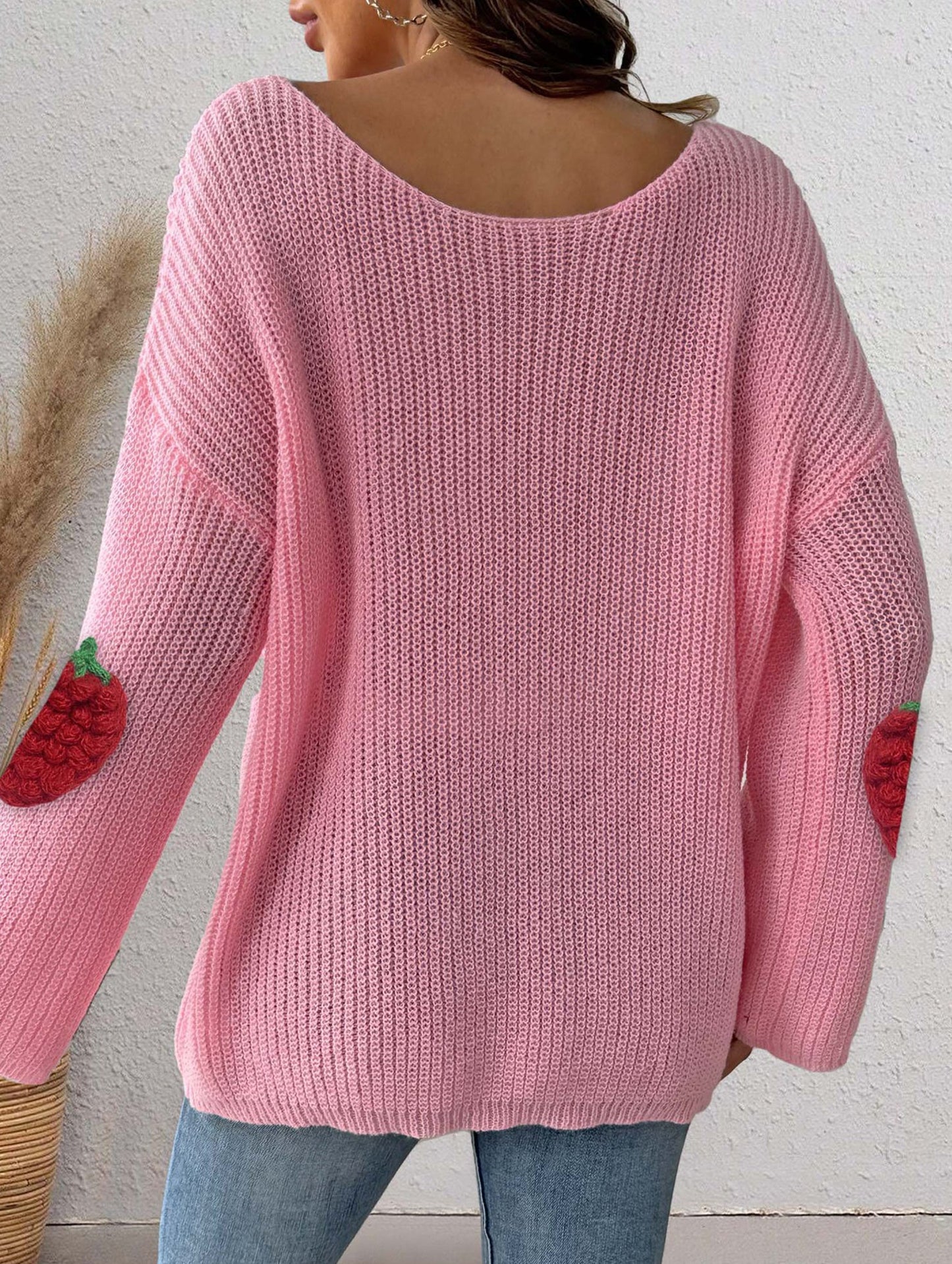 Loose Off-the-shoulder Sweater with Bell Sleeves