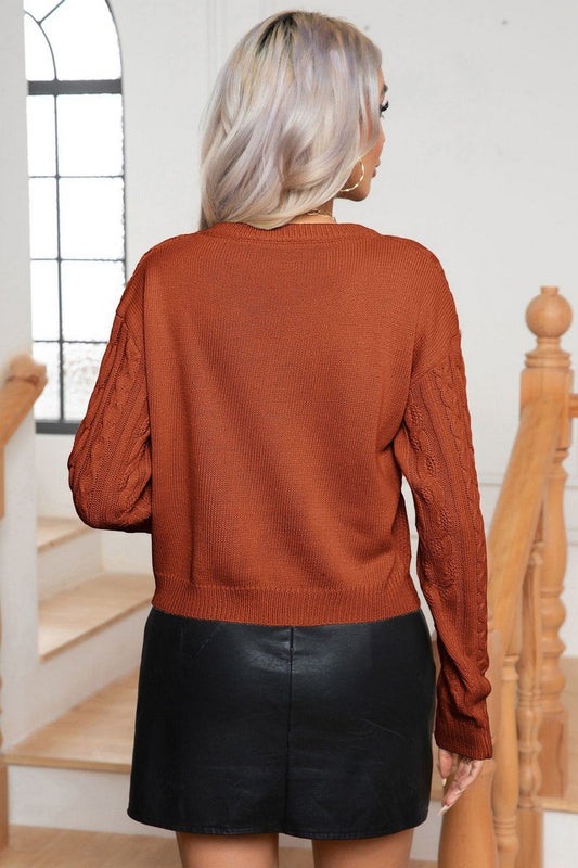 WOMEN WINTER CASUAL LONG SLEEVE KNIT SWEATER