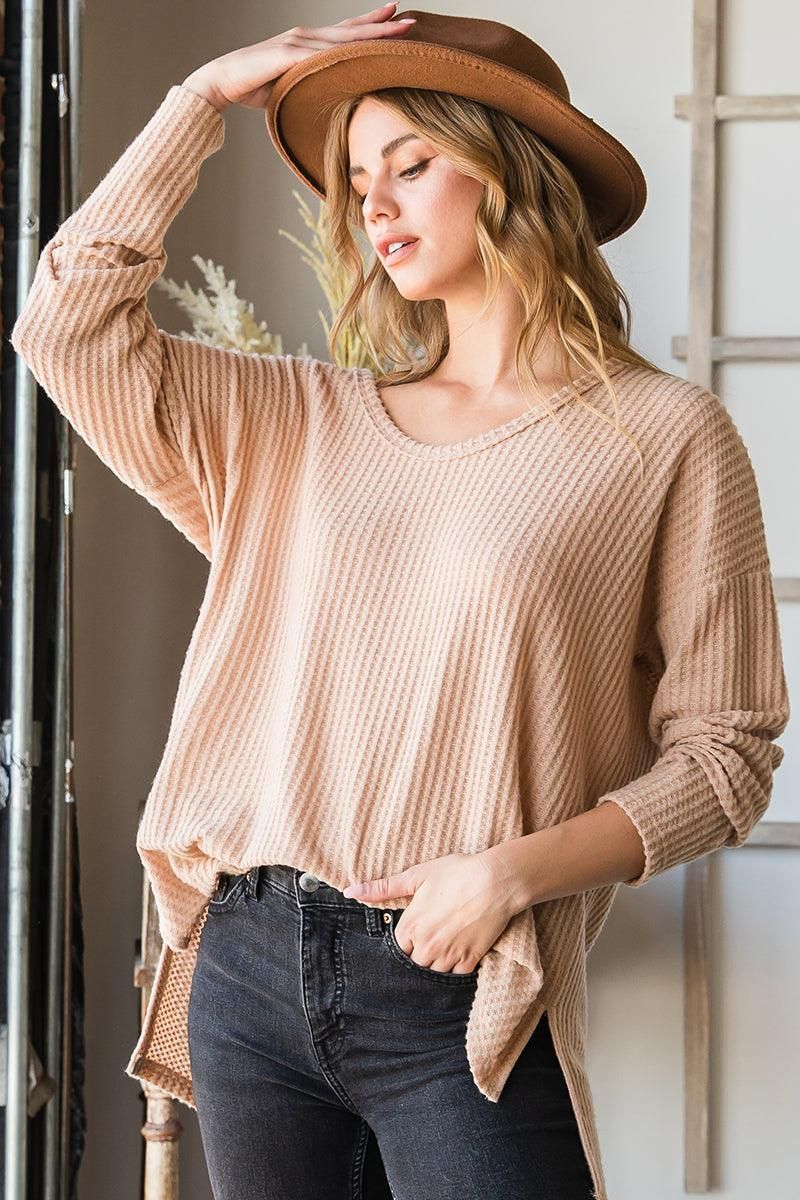 SOFT LOOSE FIT PULLOVER SWEATER KNIT TOP - Doublju