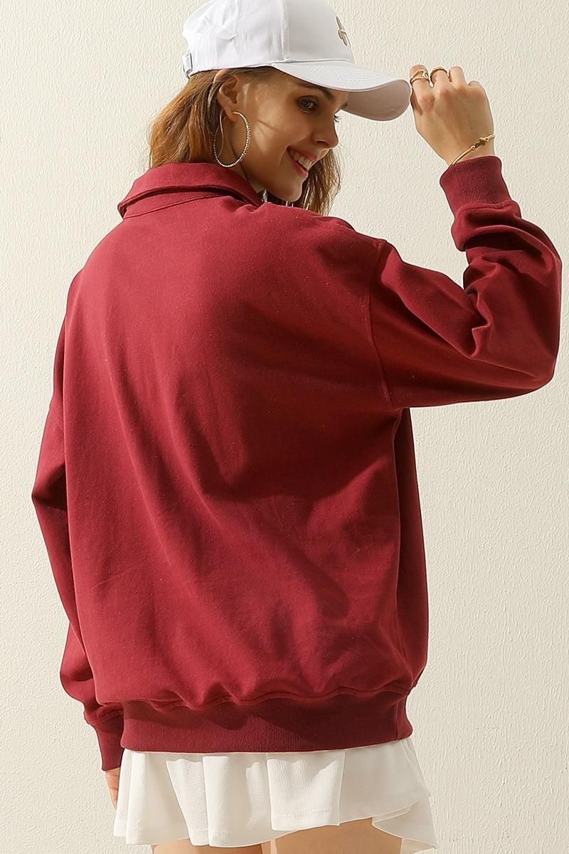 BOTTON COLLAR COTTON PIQUE SHIRT WITH POCKET - Doublju