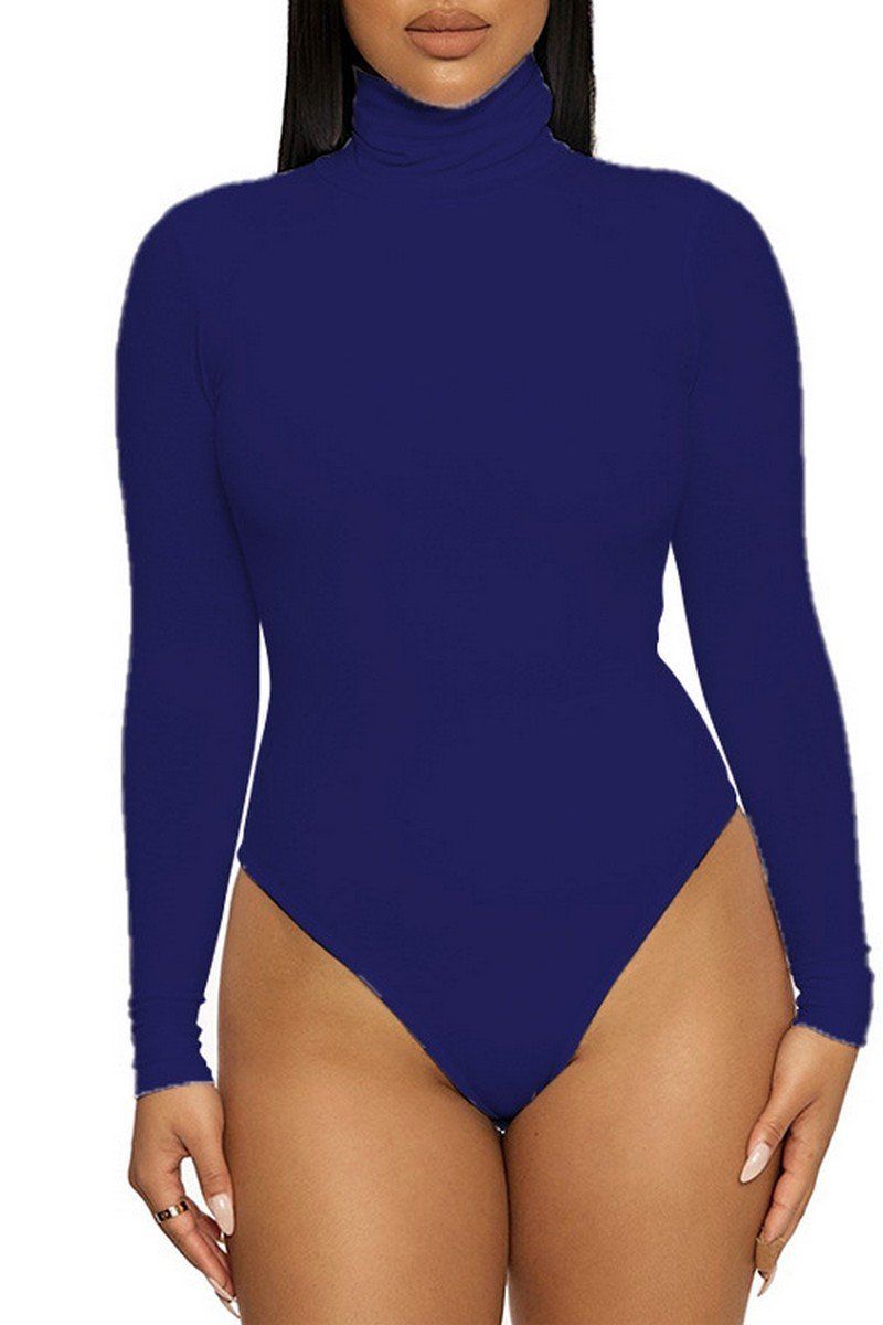 WOMEN HIGH NECK LONG SLEEVE FALL BODYSUIT