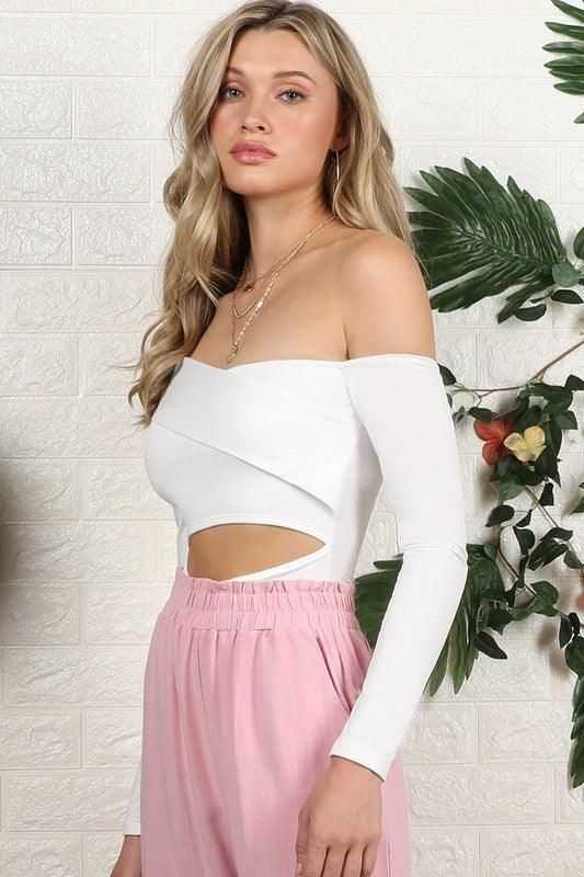 BANDED AND CUTOUT DETAILED SEXY BODYSUIT - Doublju