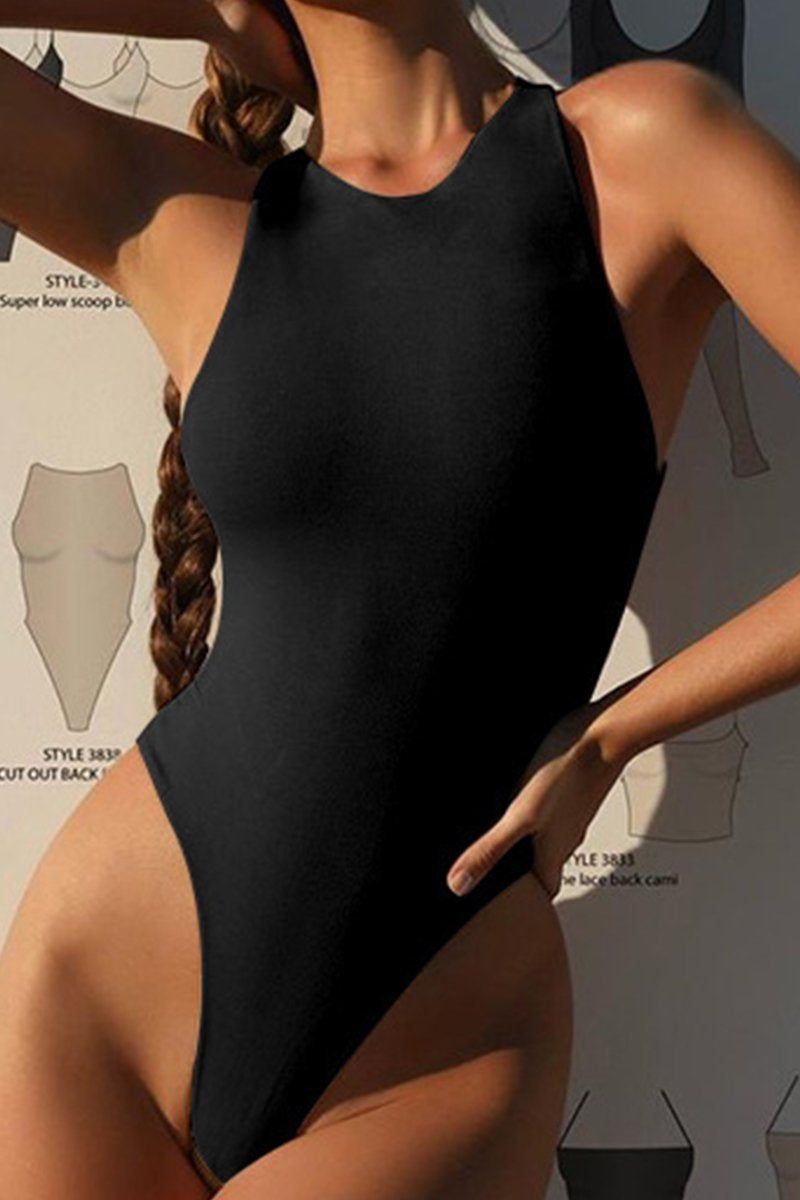 WOMEN SLEEVELESS BASIC CREW NECK BODYSUIT