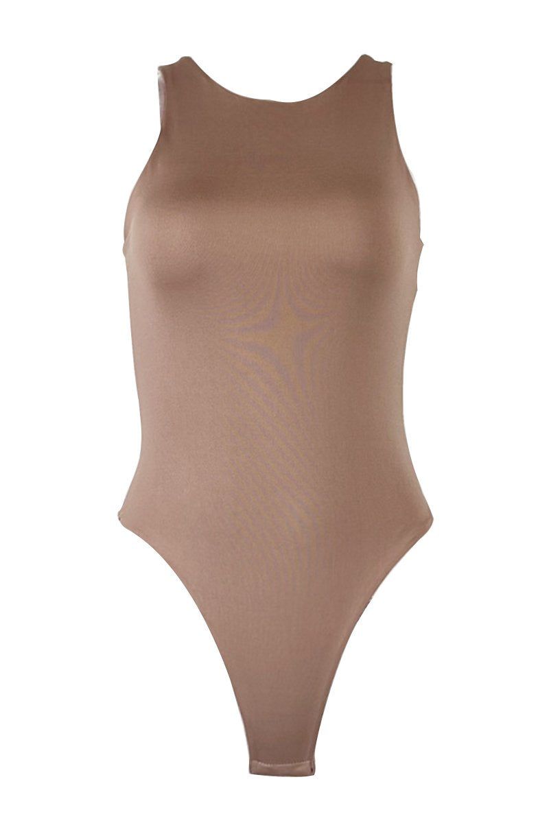 WOMEN SLEEVELESS BASIC CREW NECK BODYSUIT