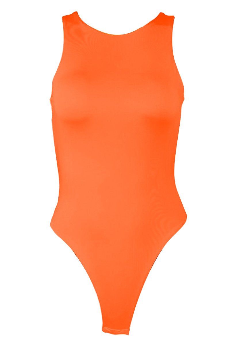 WOMEN SLEEVELESS BASIC CREW NECK BODYSUIT