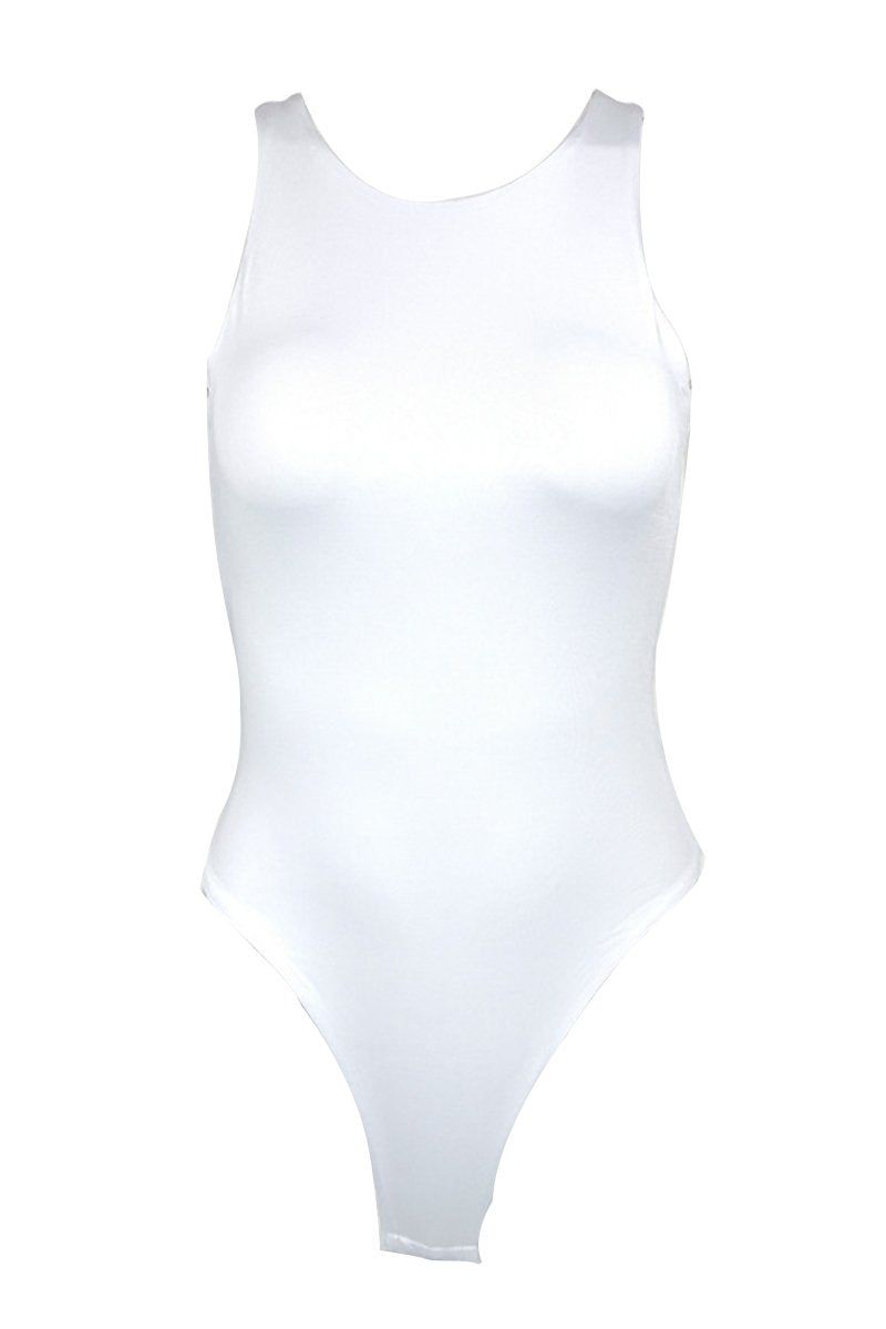 WOMEN SLEEVELESS BASIC CREW NECK BODYSUIT