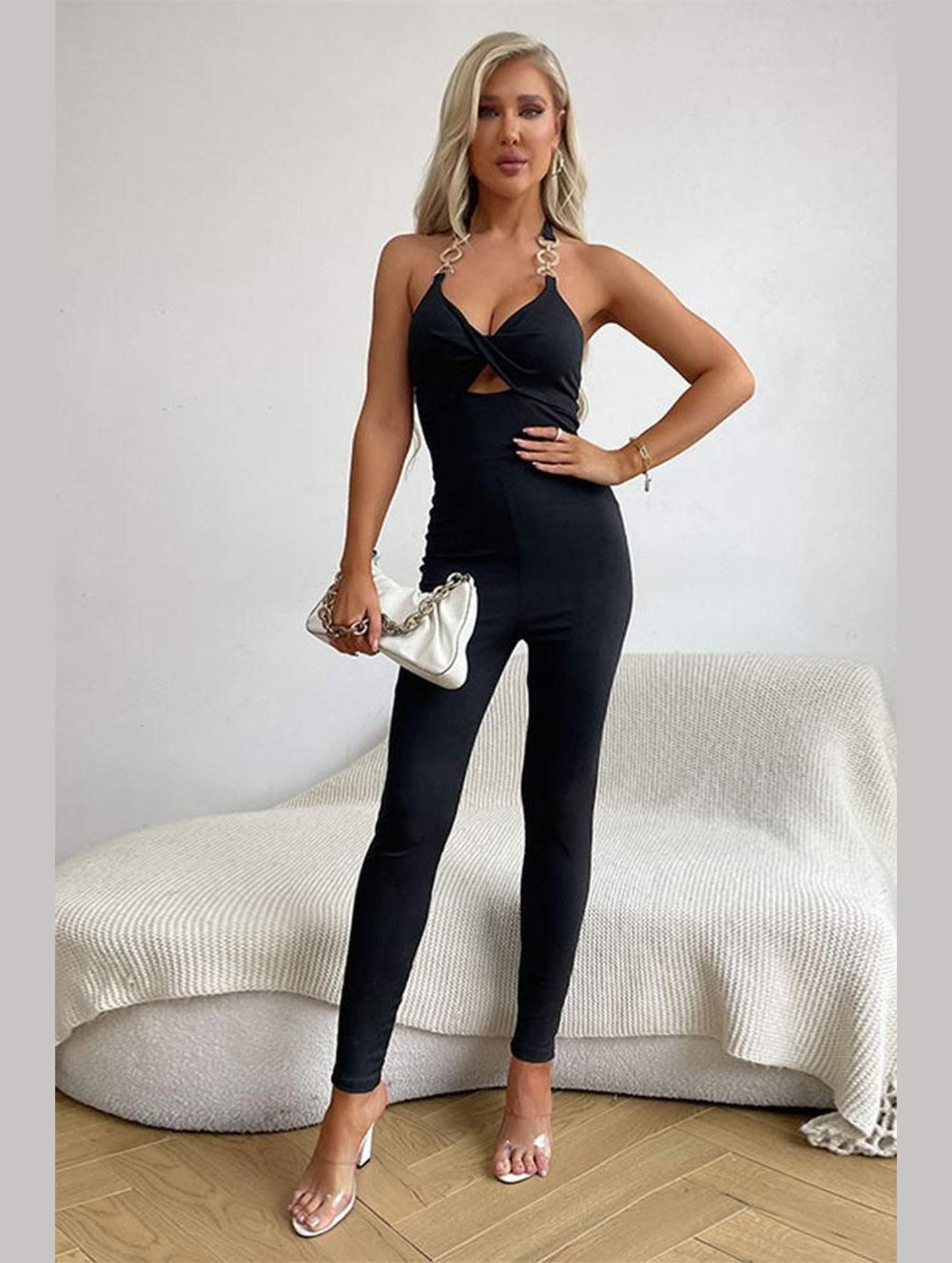 SUSPENDER JUMPSUIT - Doublju