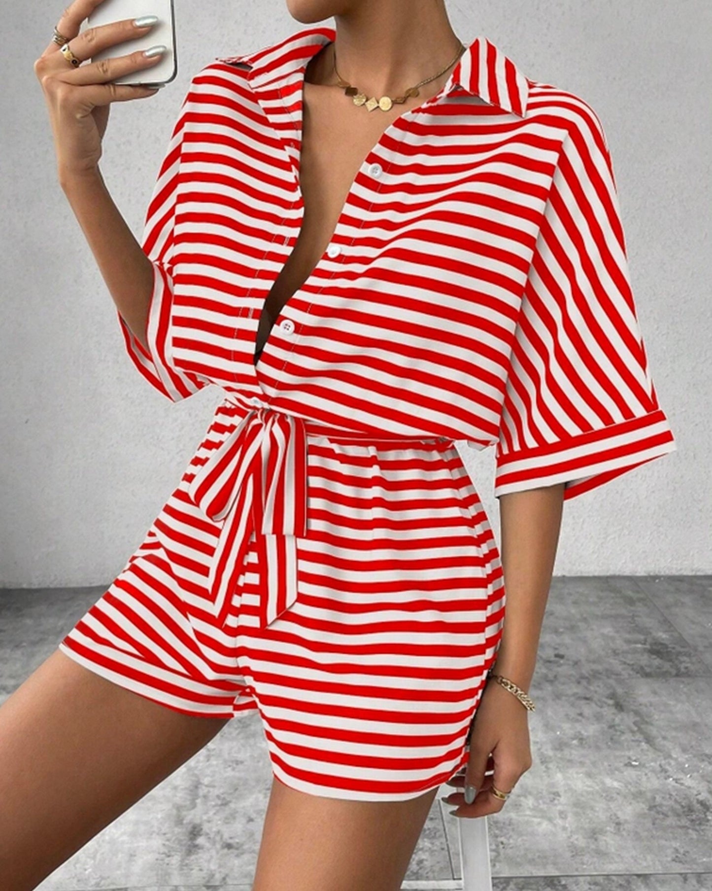 Ruffle V-Neck Sleeveless Belted Jumpsuit ??Elegant Solid Color Women's Jumpsuit