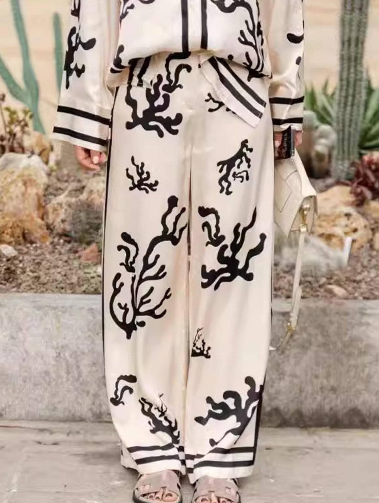 Long-sleeved color-block loose suit