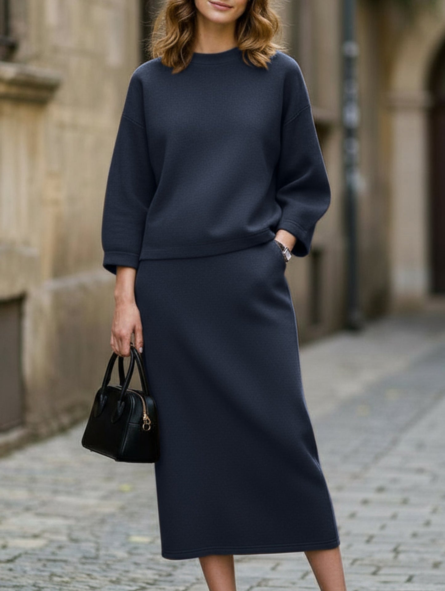 Casual loose skirt suit