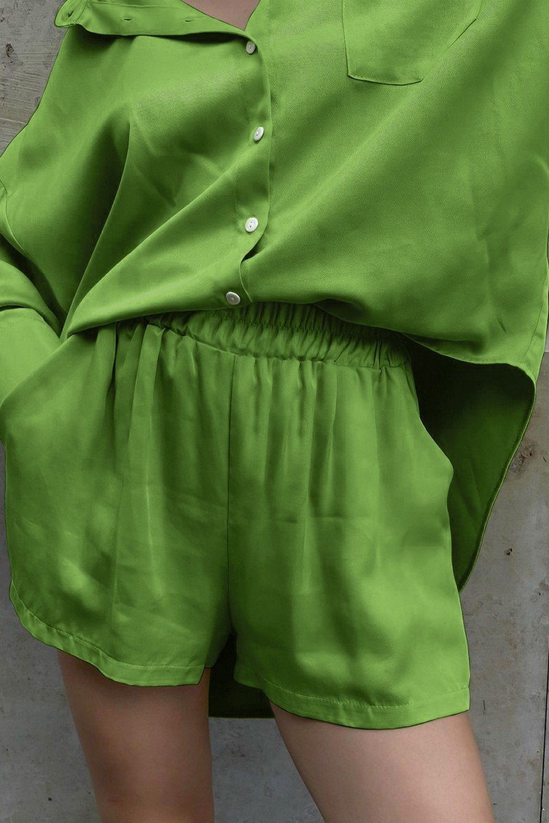 WOMEN OVERSIZED LOOSE FIT SHIRTS AND SHORTS SET