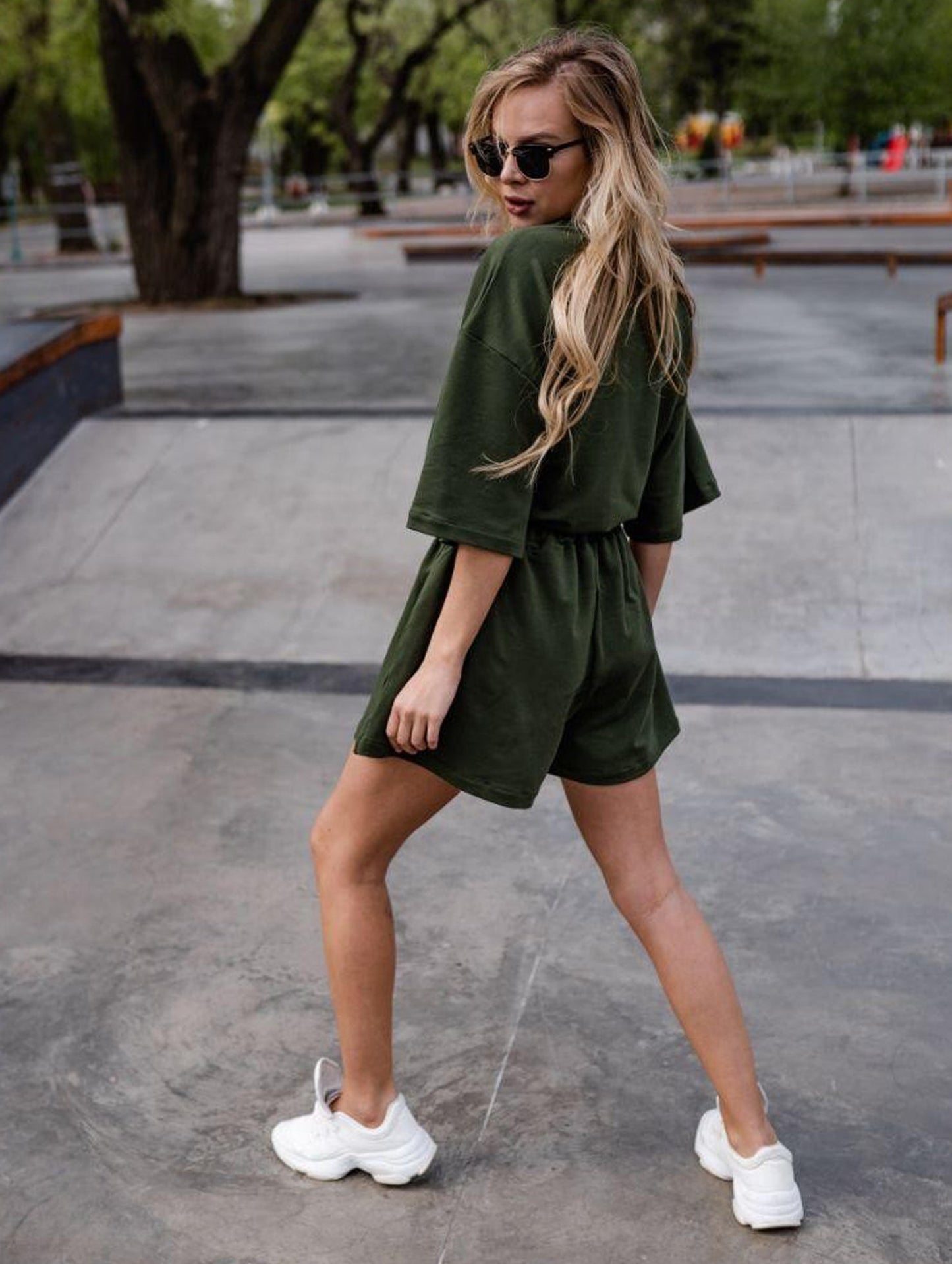 Casual Comfort Drawstring Set ??Soft Stretch 2-Piece Outfit