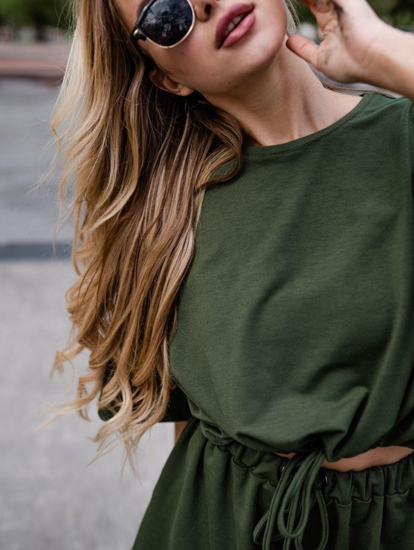 Casual Comfort Drawstring Set ??Soft Stretch 2-Piece Outfit