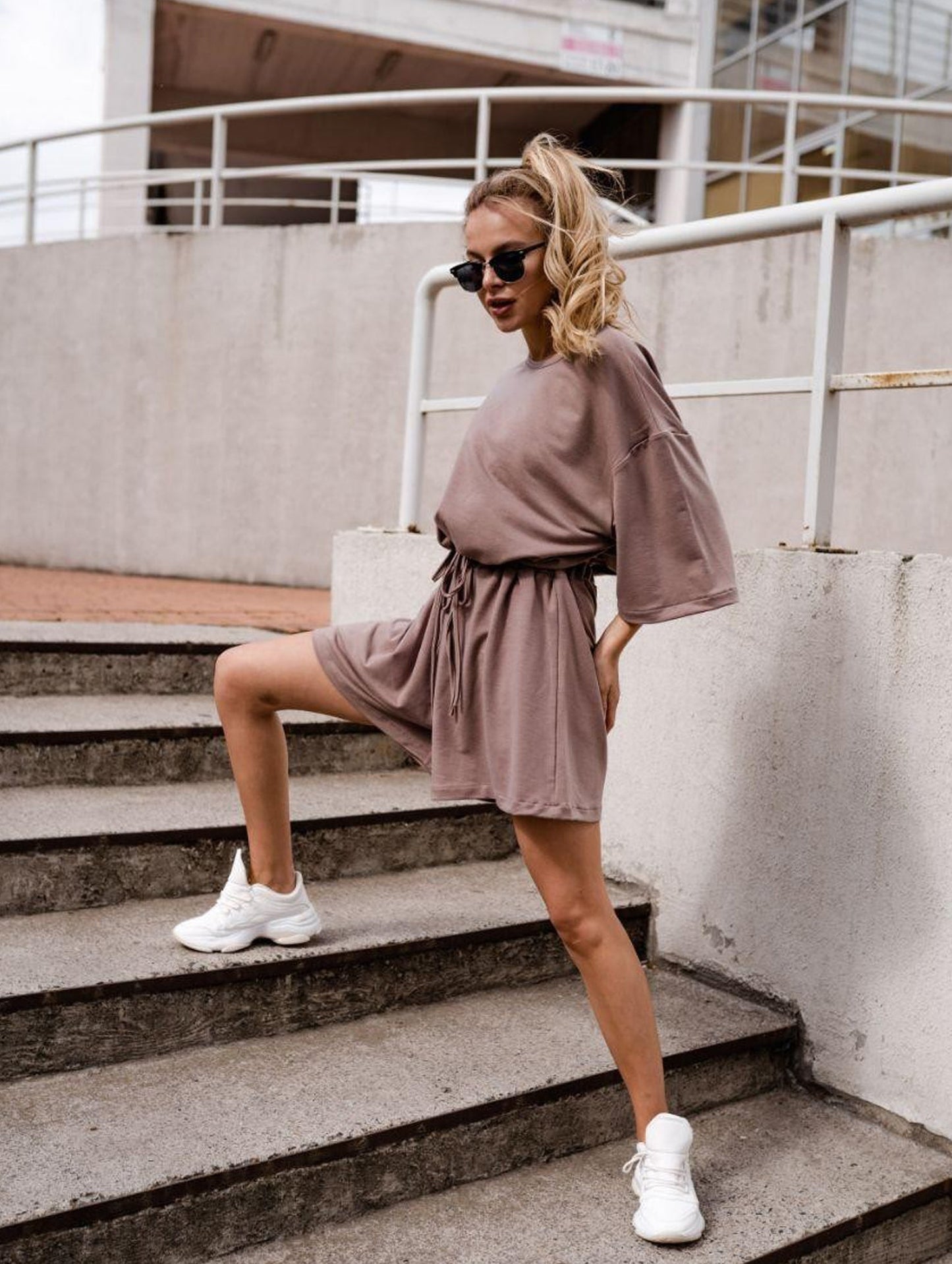 Casual Comfort Drawstring Set ??Soft Stretch 2-Piece Outfit