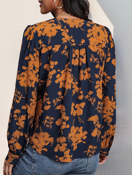 V-neck printed shirt