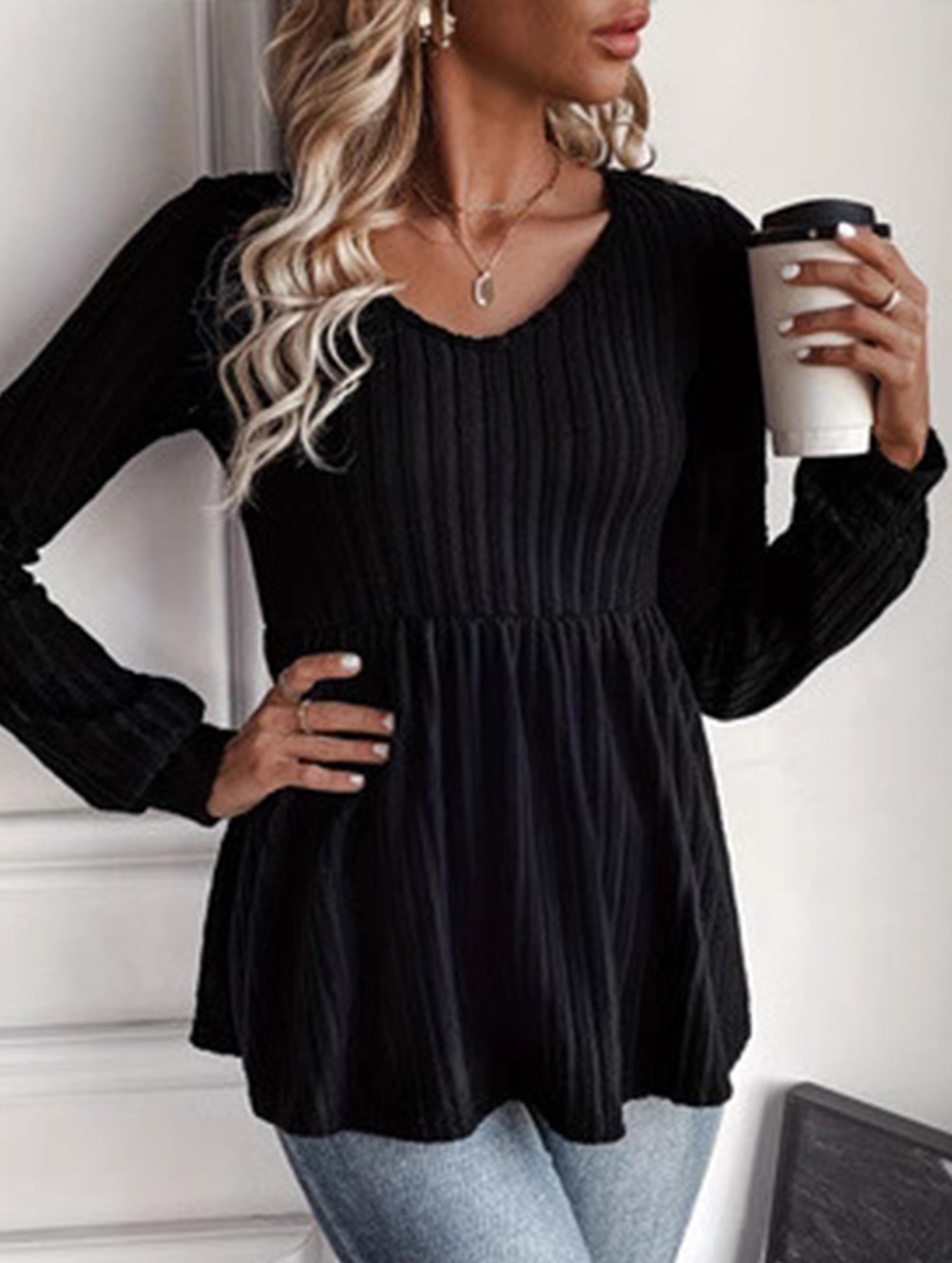 Loose and slim round neck oversized T-shirt