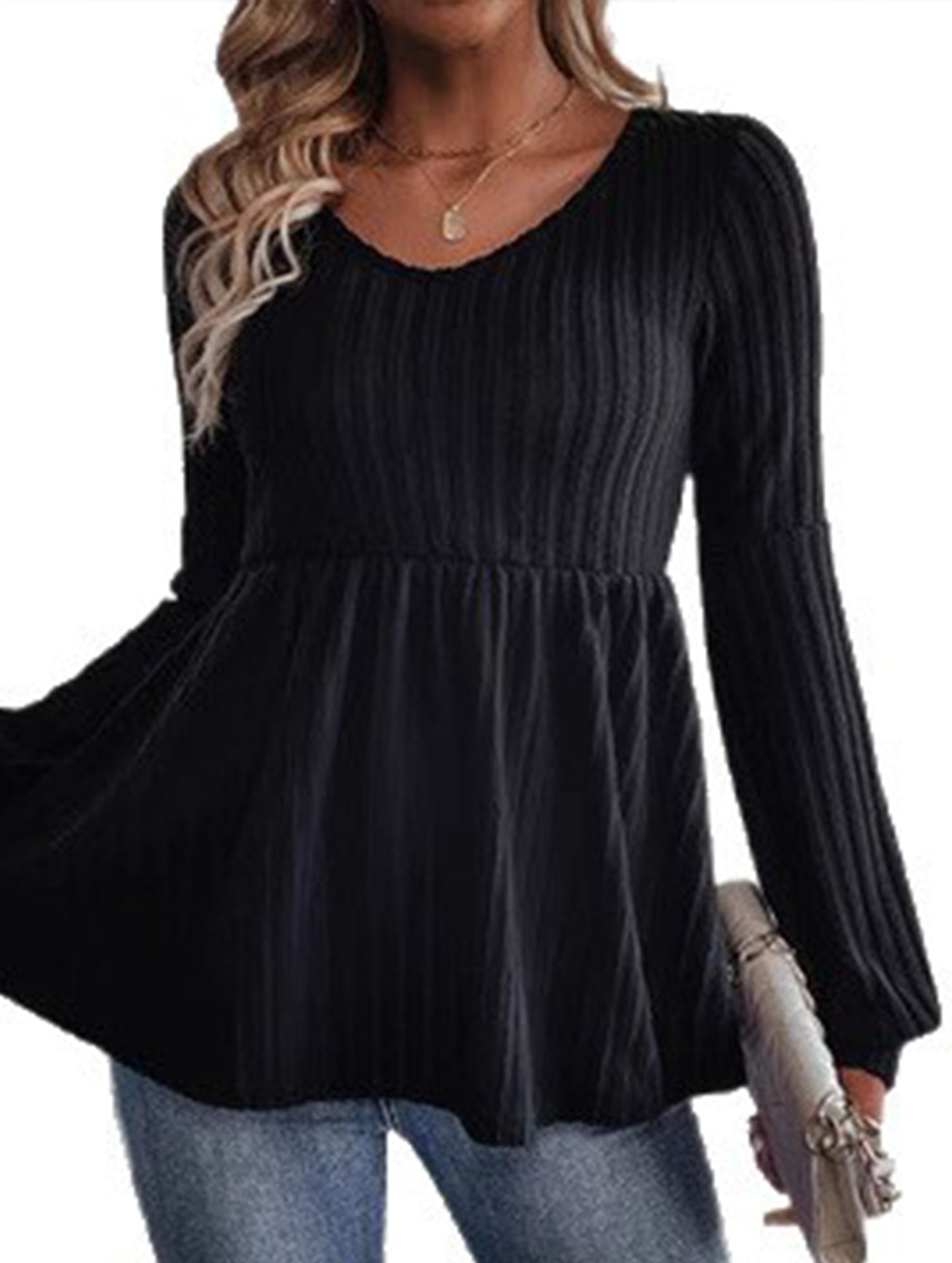 Loose and slim round neck oversized T-shirt