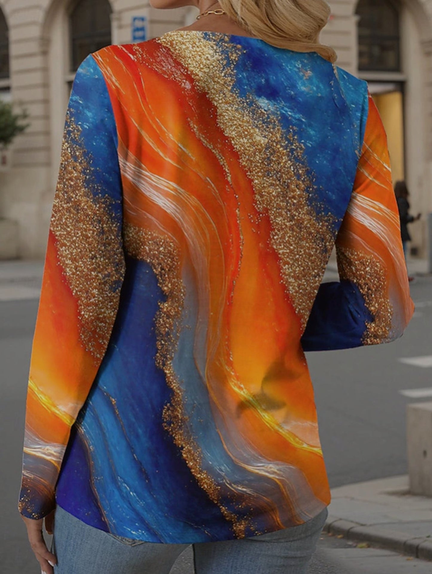 Comfortable sports round neck long sleeve T-shirt