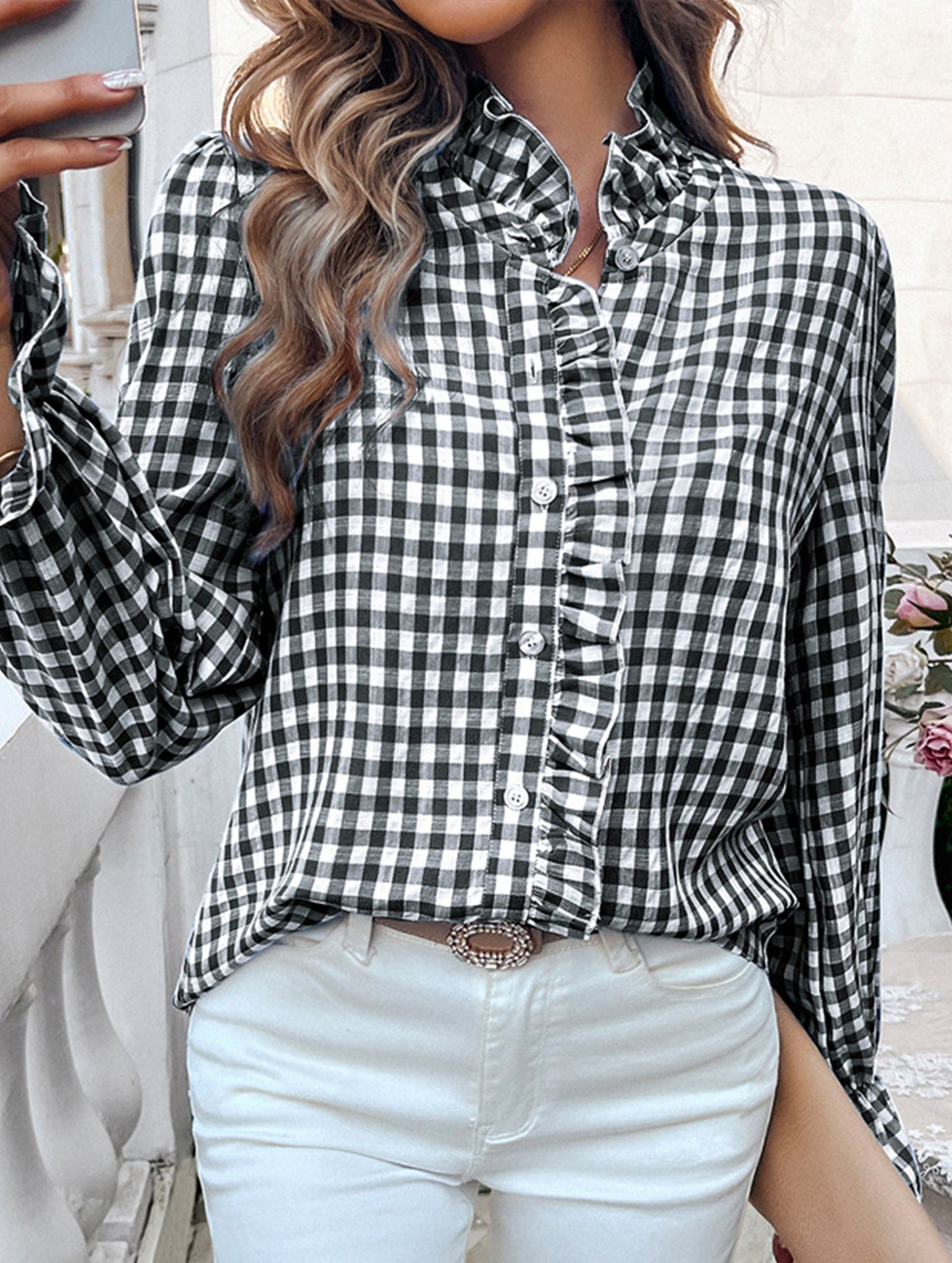 Vintage Contrast Button-Down Shirt