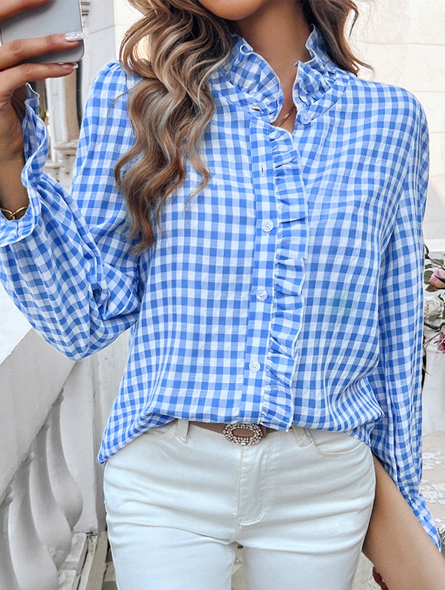 Vintage Contrast Button-Down Shirt