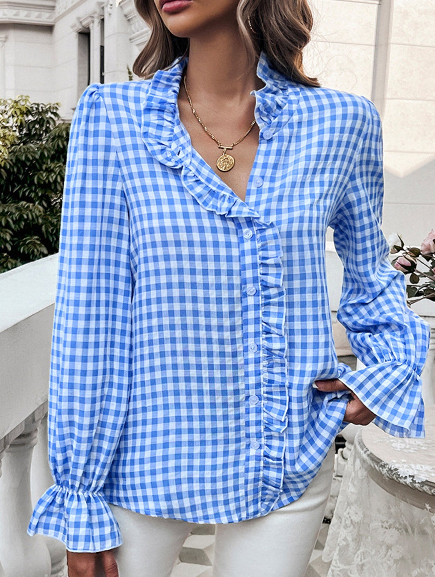 Vintage Contrast Button-Down Shirt