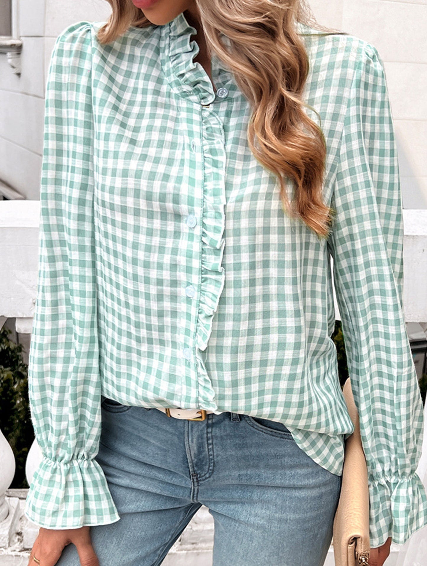 Vintage Contrast Button-Down Shirt
