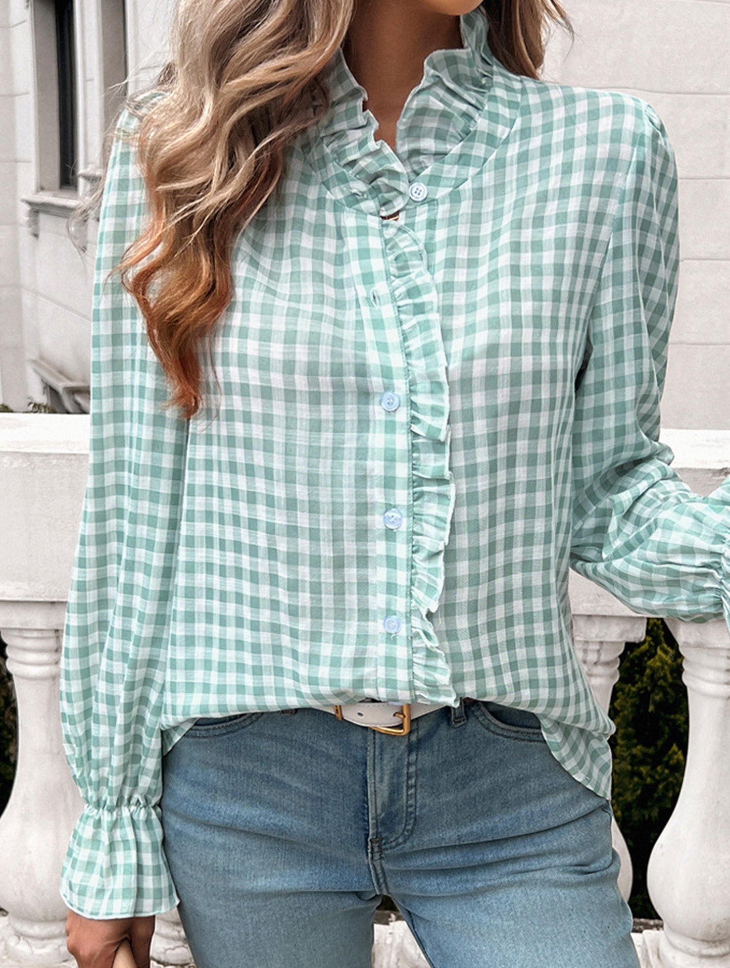 Vintage Contrast Button-Down Shirt