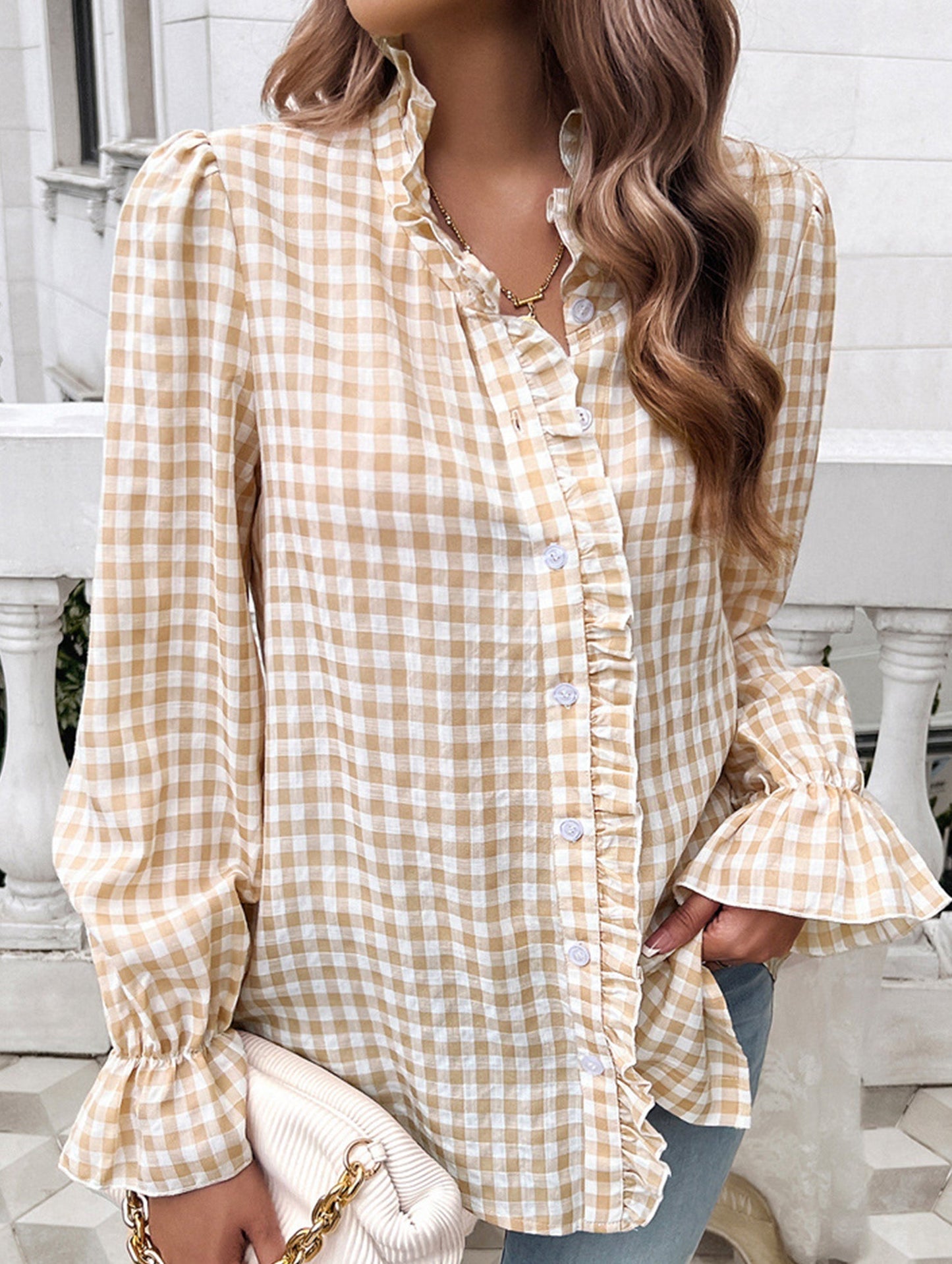 Vintage Contrast Button-Down Shirt