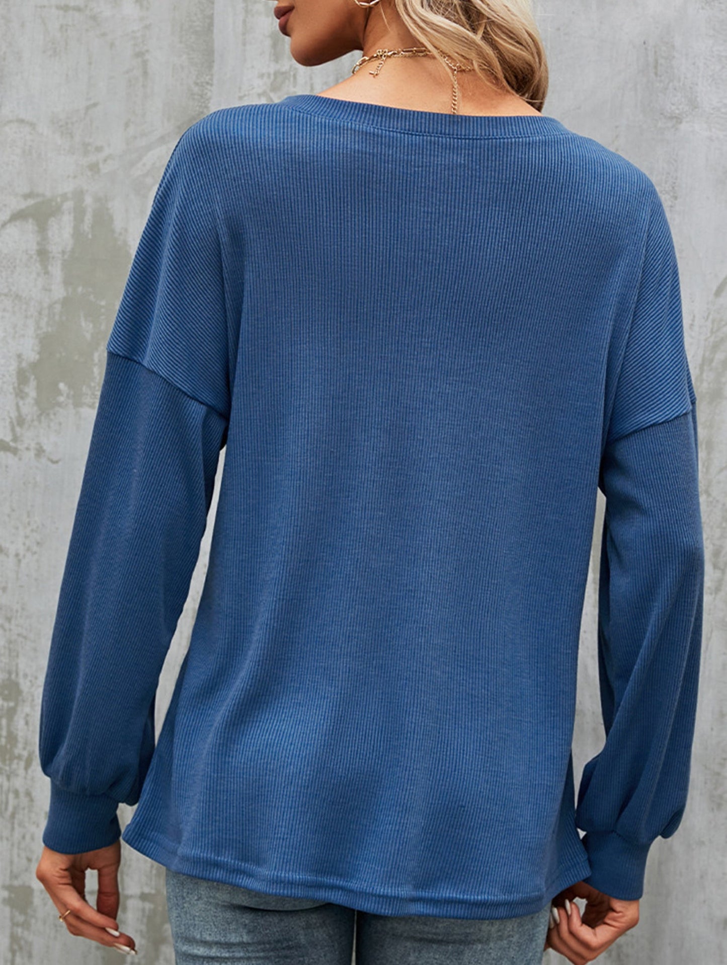 Casual loose button waist T-shirt