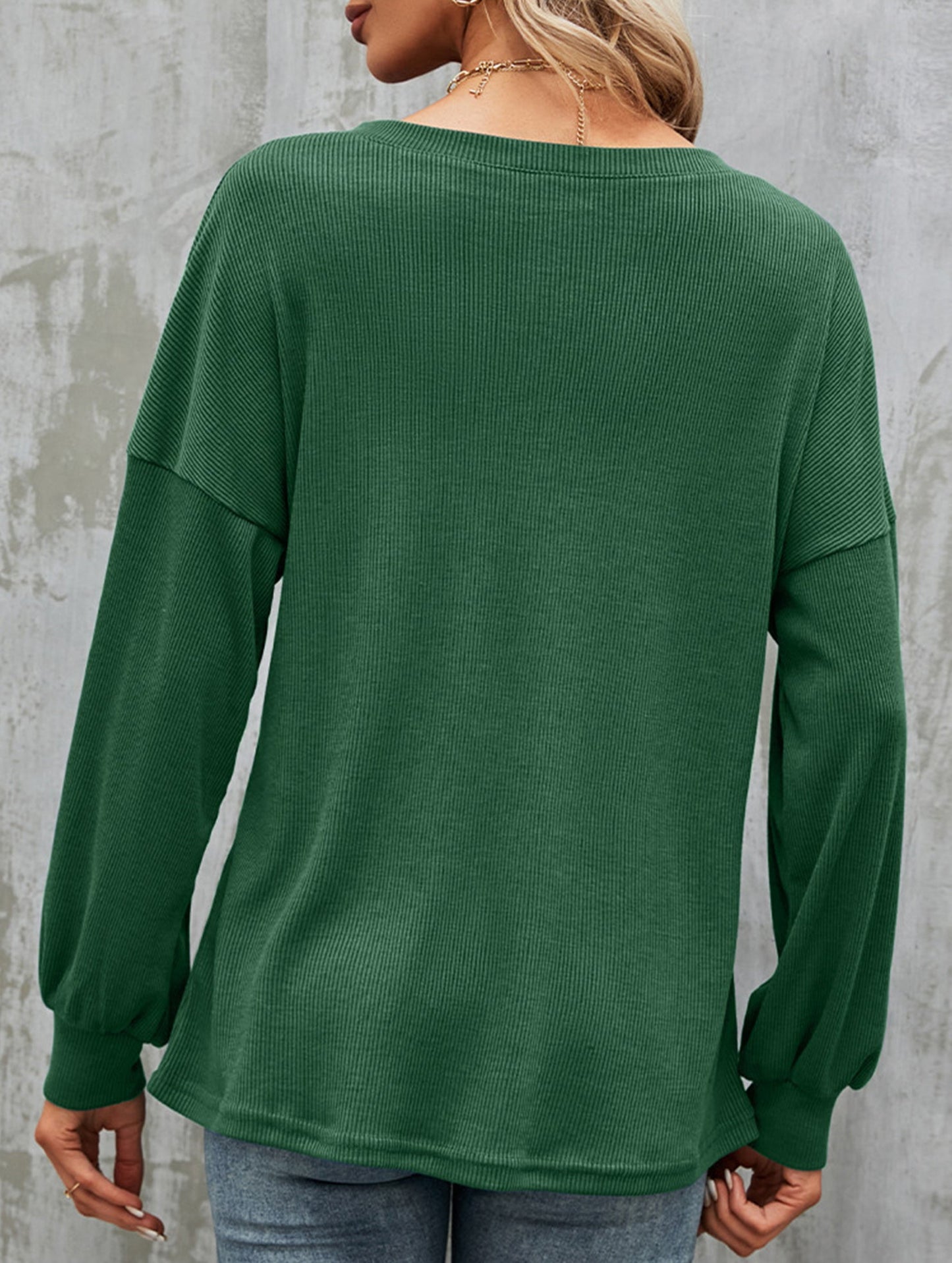 Casual loose button waist T-shirt