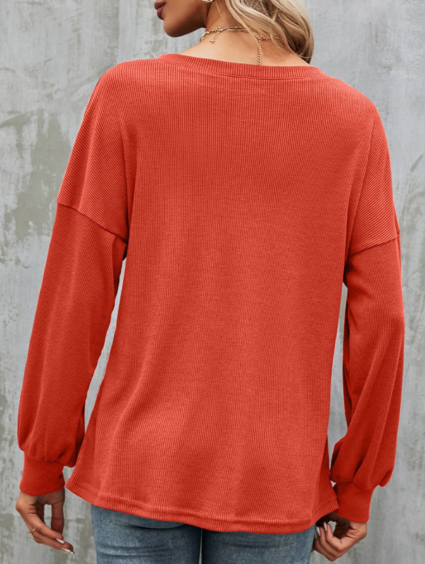 Casual loose button waist T-shirt