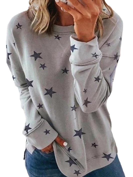 Casual loose large size long-sleeved T-shirt