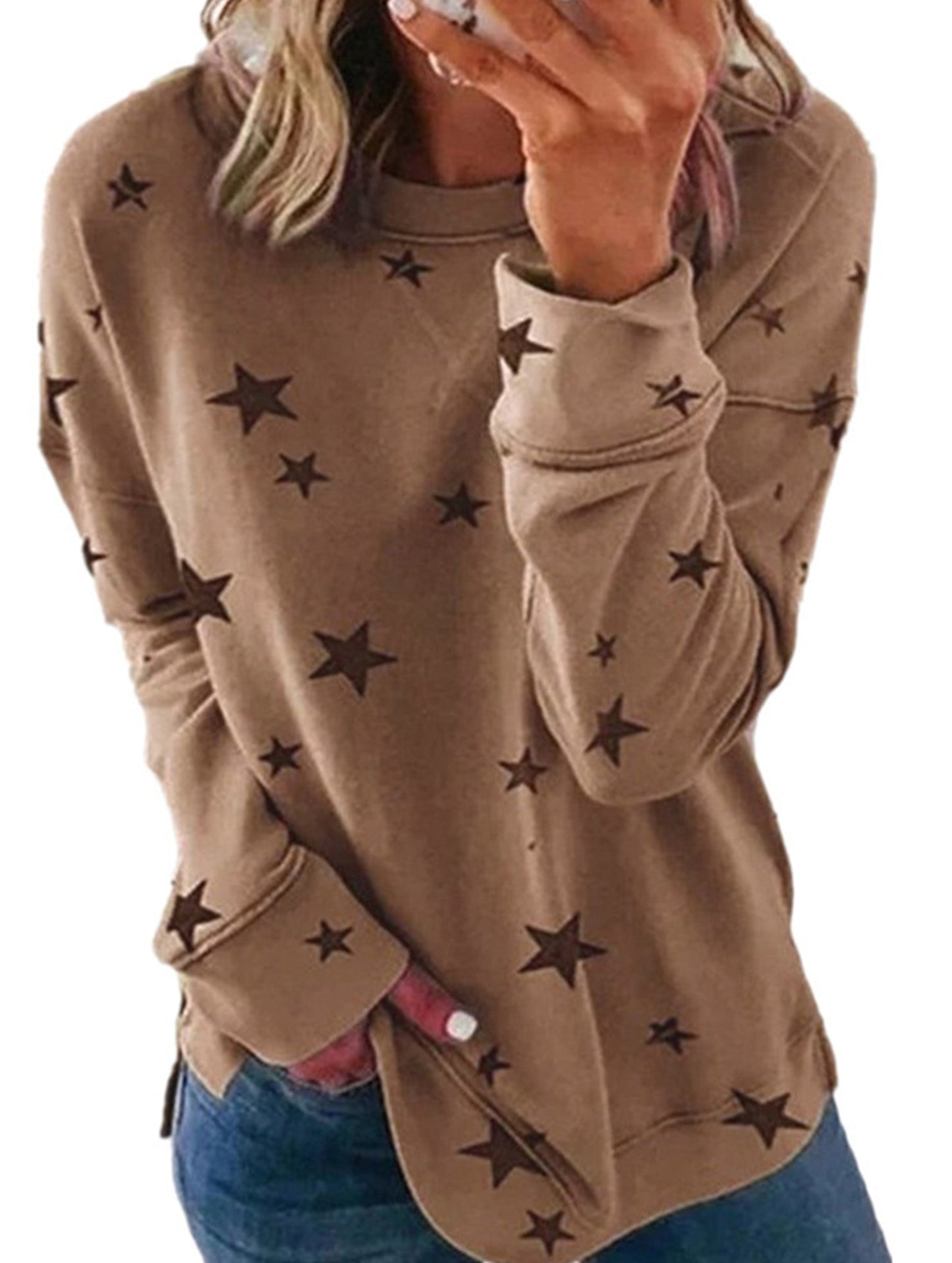 Casual loose large size long-sleeved T-shirt