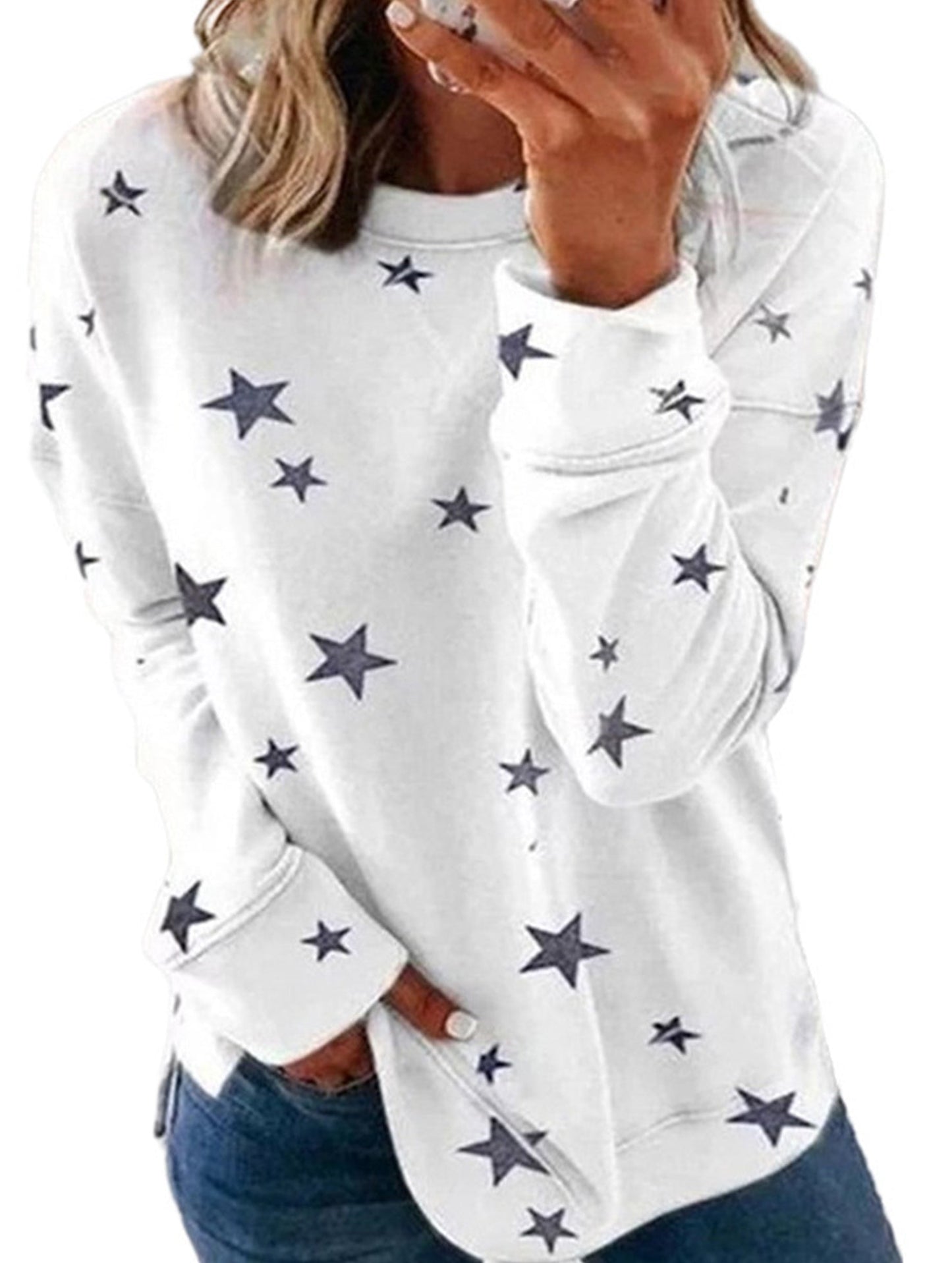 Casual loose large size long-sleeved T-shirt
