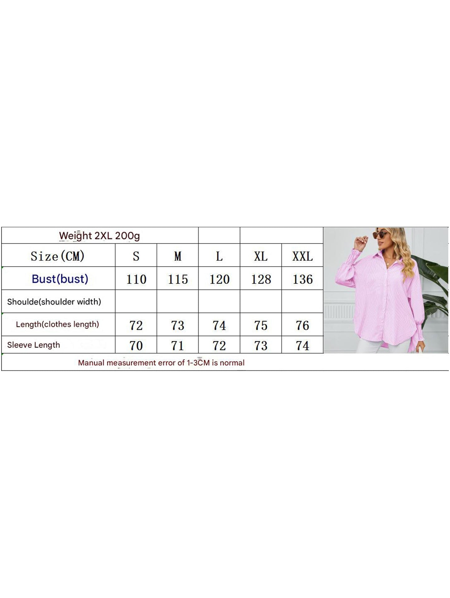 Casual pleated loose striped shirt