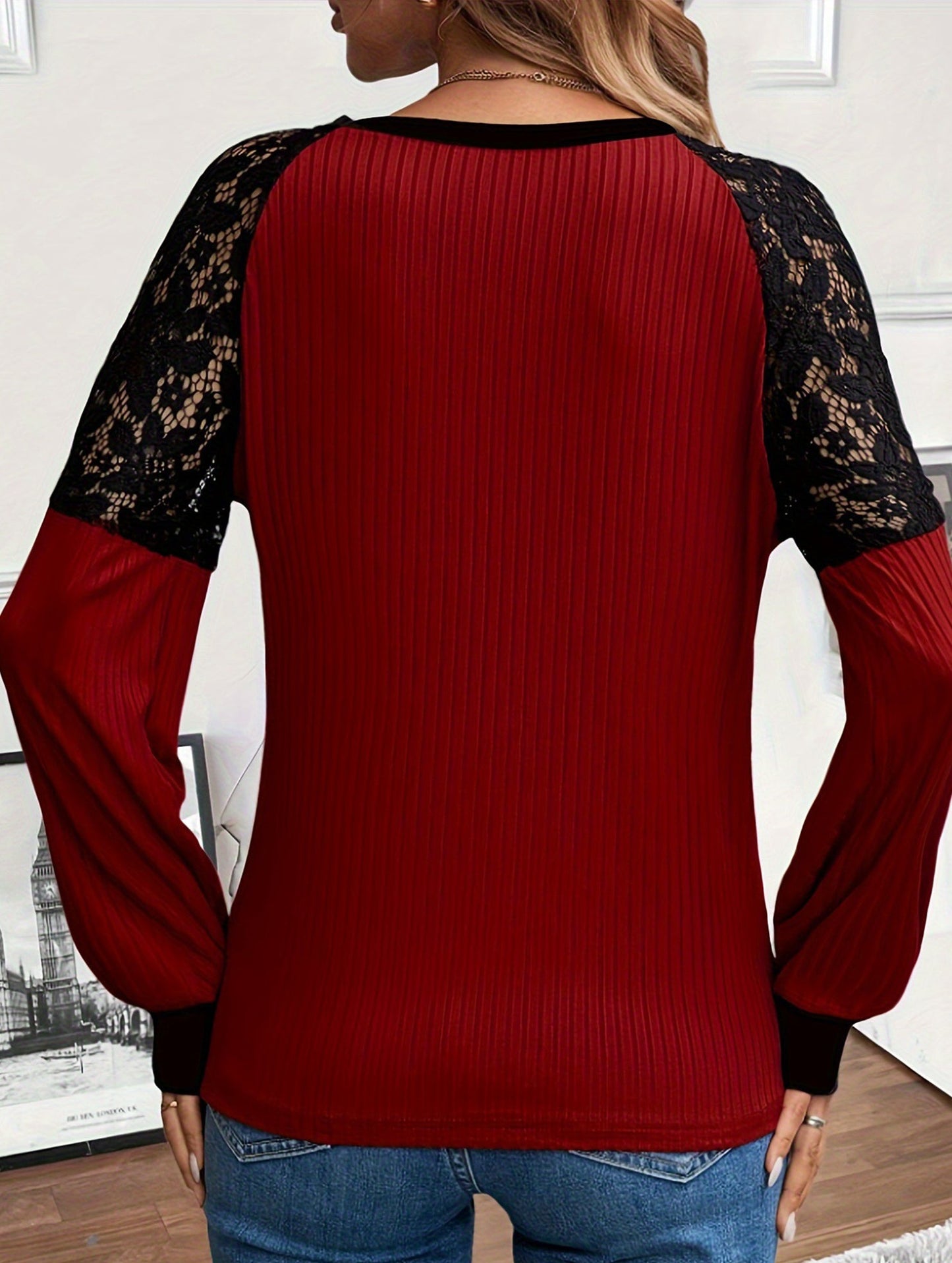 Retro raglan crew neck sweatshirt