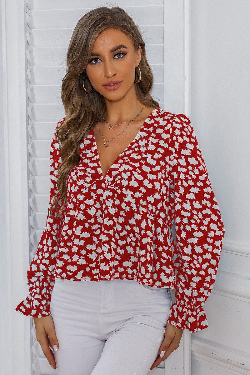 WOMEN SEXY V NECK LIGHTWEIGHT LOOSE FIT BLOUSE
100% POLYESTER
SIZE S-M-L
MADE IN CHINA