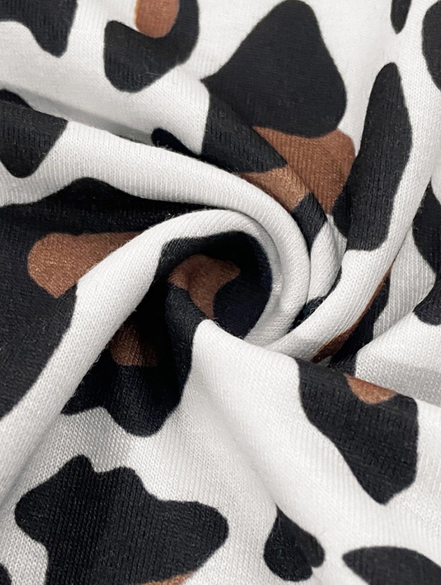 Leopard Print Long-Sleeve Casual Pullover Hoodie