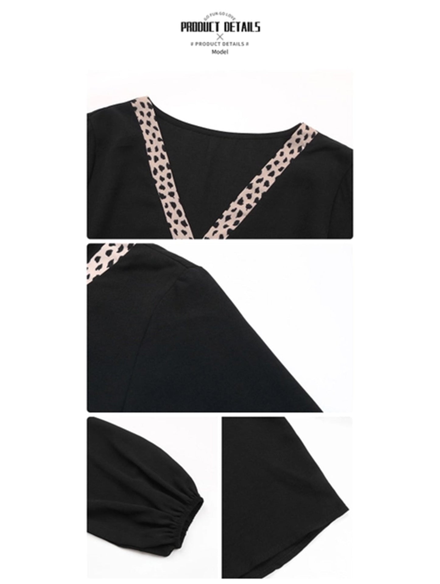 STYLISH LOOSE PATCHWORK V-NECK SHIRT