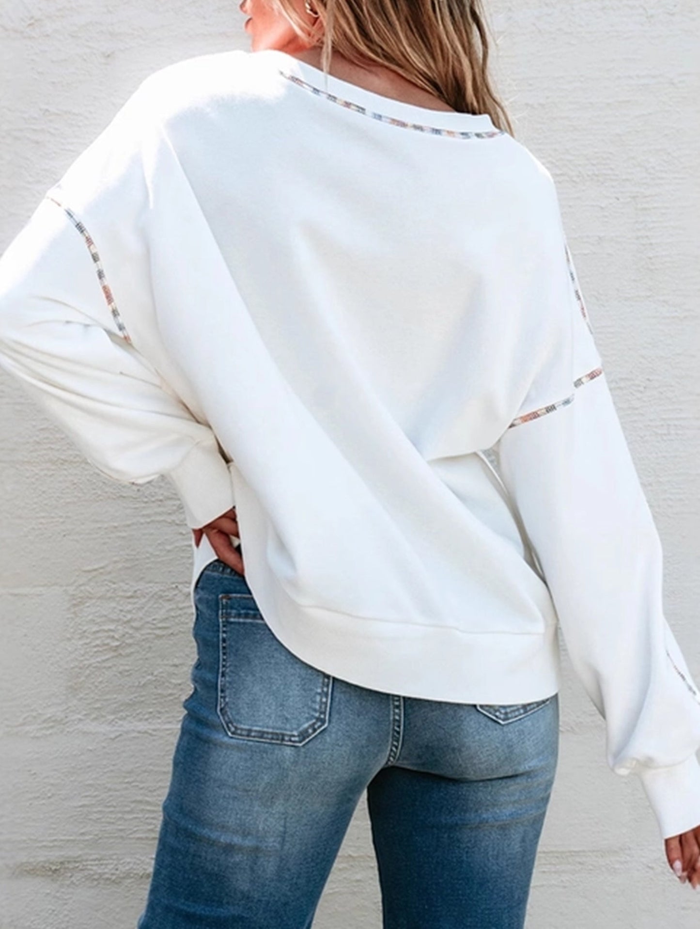 CASUAL STYLE PULLOVER WITH COLOR TRIM HOODIE