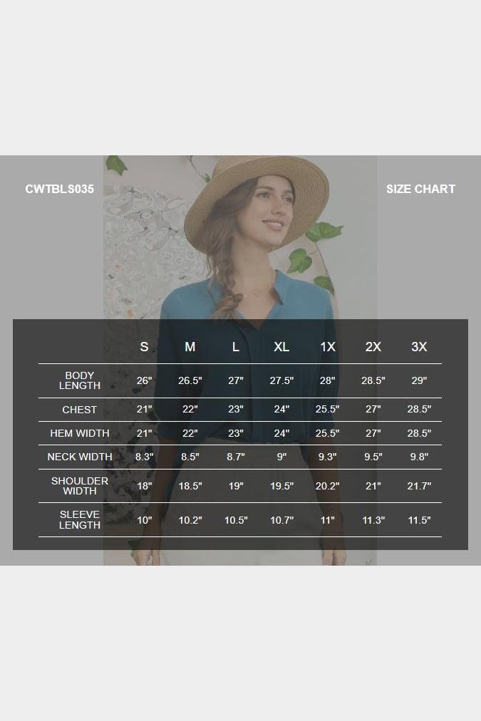 JOHNNY COLLARS SHIRRED SHORT SLEEVE BLOUSE TOP - Doublju