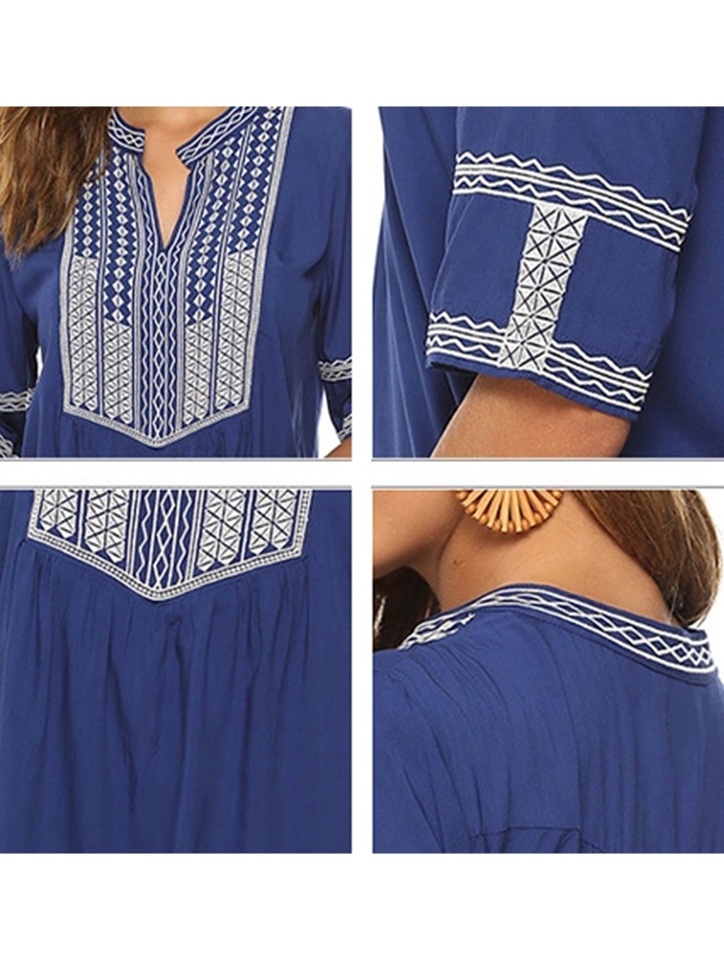 EMBROIDERED SHIRT LOOSE TOP