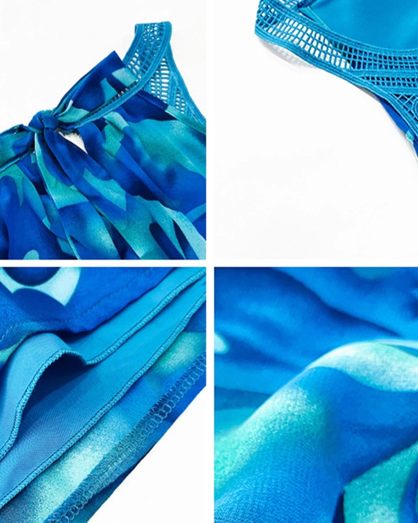 Sleeveless Crew Neck Cutout Print Blouse ??Summer Casual Top for Women