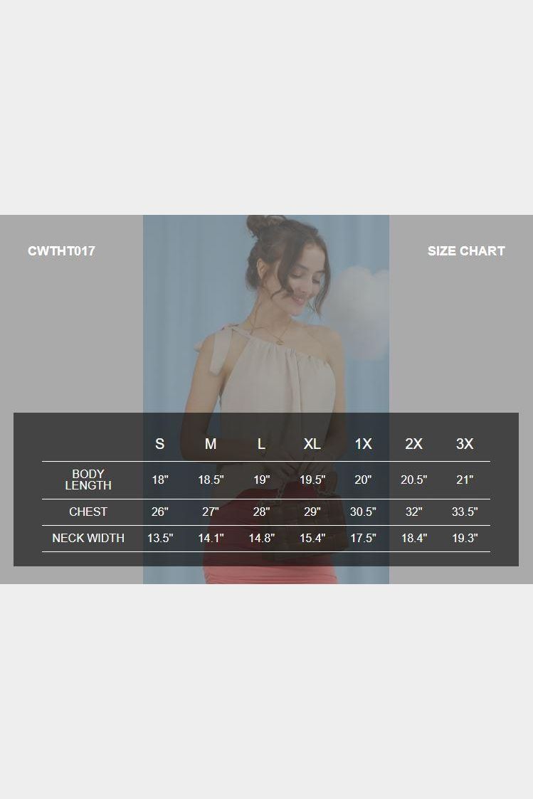 ONE SHOULDER BOW TIE STRAP SATIN SILK BLOUS TOP - Doublju