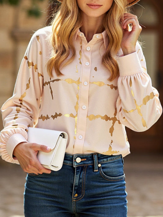Burnished printed shirt