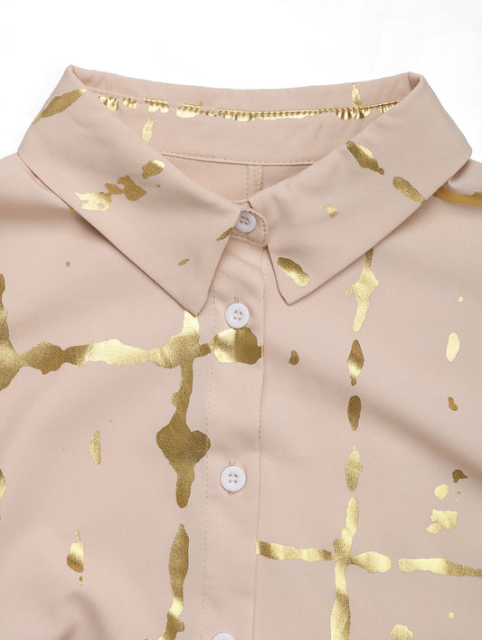 Burnished printed shirt