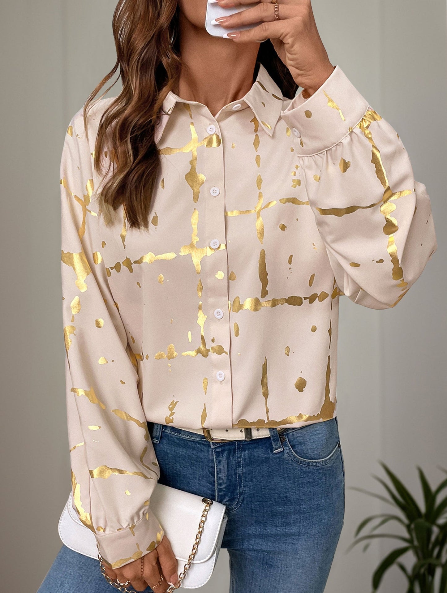 Burnished printed shirt