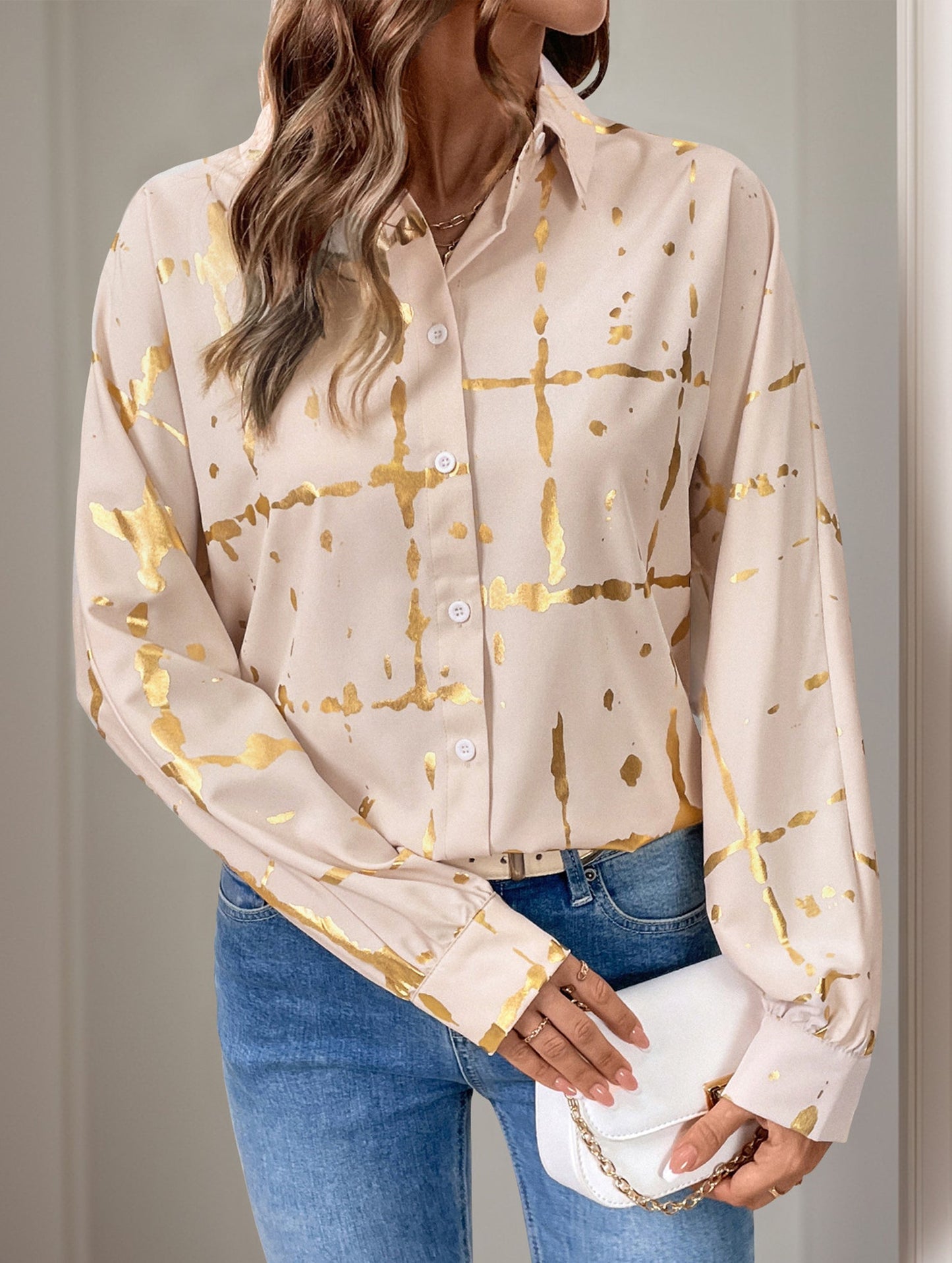 Burnished printed shirt